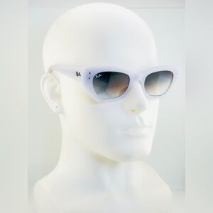 Ray-Ban Zena Bio Based Sunglasses RB4430 Polished White Frame Gray Lens Unisex!